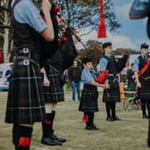 Lathallan School Pipe Band entertain the crowds