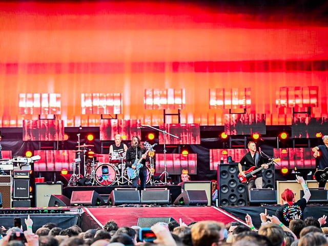 Foo Fighters on stage.