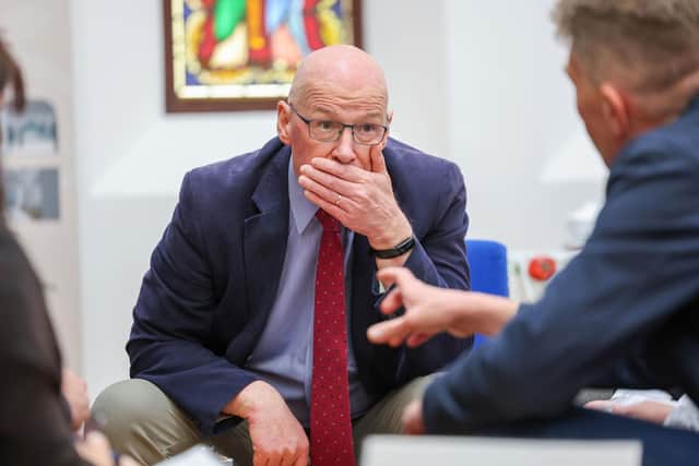 SNP leader and First Minister John Swinney at St Mary's For All in Hamilton, Lanarkshire. Picture: Robert Perry/PA Wire