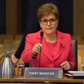 First Minister Nicola Sturgeon giving evidence to MSPs on Holyrood's Audit Committee at the Scottish Parliament, Edinburgh, as part of an inquiry into contracts for two lifeline ferries which are delayed and overbudget.