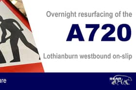 Motorists using the A720 Lothianburn westbound on-slip are set to benefit from an improved road surface.