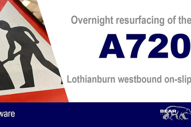 Motorists using the A720 Lothianburn westbound on-slip are set to benefit from an improved road surface.