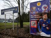 St Johnstone fans make a point ahead of their Scottish Cup clash with Rangers at McDiarmid Park. (Photo by Craig Williamson / SNS Group)