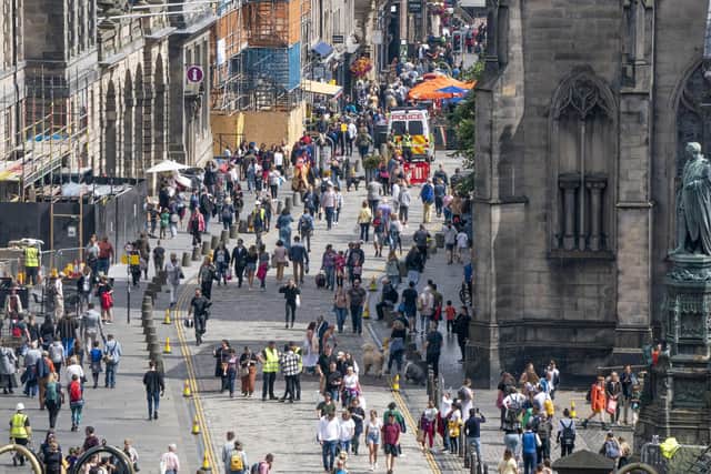 Edinburgh's Royal Mile on the first day of the Edinburgh Fringe Festival this August. Picture: Jane Barlow/PA