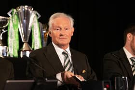 Outgoing Celtic chairman Ian Bankier attends his final AGM before stepping down at the end of the calendar year. (Photo by Craig Williamson / SNS Group)