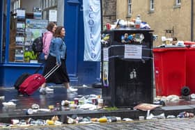 In 2022 litter piled up across the Scottish capital at the height of the Edinburgh festivals (Picture: Katielee Arrowsmith)