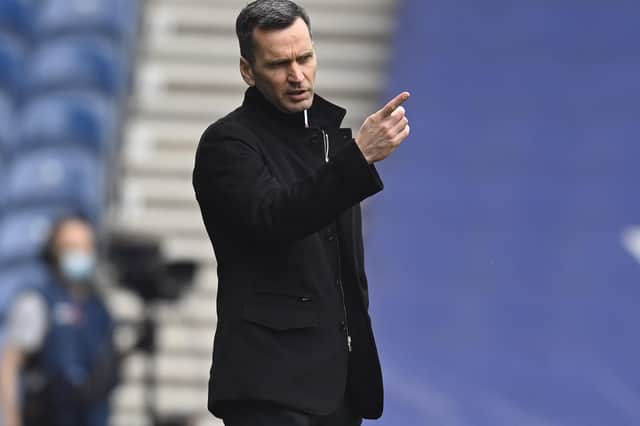 Aberdeen manager Stephen Glass during the Scottish Premiership match  between Rangers and Aberdeen  at Ibrox Stadium, on May 15, 2021, in Glasgow, Scotland. (Photo by Rob Casey / SNS Group)