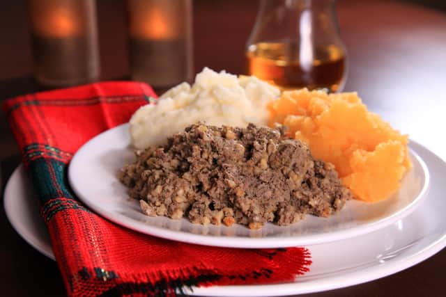 Scots historically celebrate Burns Night by eating traditional dishes like Haggis, neeps and tatties with a side of whisky.