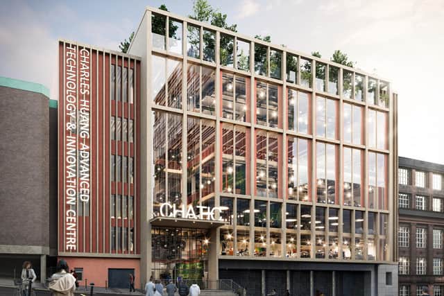 An artist's Impression of the new Charles Huang Advanced Technology & Innovation Centre (CHATIC), which is scheduled for completion in 2026.