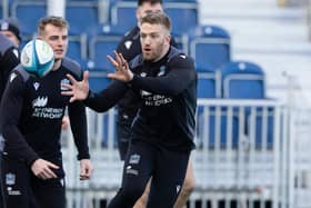 Kyle Steyn trains with Glasgow Warriors this week following his release from Scotland.  (Photo by Craig Williamson / SNS Group)