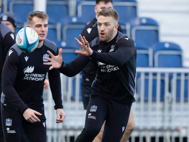 Kyle Steyn trains with Glasgow Warriors this week following his release from Scotland.  (Photo by Craig Williamson / SNS Group)