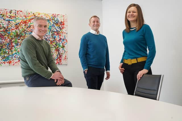 From left: David Ovens, chair of SIS Ventures; Alastair Davis, chief executive at Social Investment Scotland; and Jill Arnold, head of SIS Ventures. Picture: contributed.