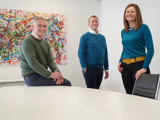 From left: David Ovens, chair of SIS Ventures; Alastair Davis, chief executive at Social Investment Scotland; and Jill Arnold, head of SIS Ventures. Picture: contributed.