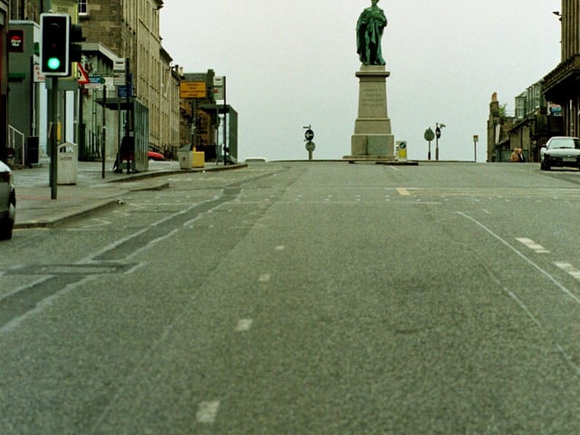 Hanover Street in Edinburgh, deserted during the funeral of Princess Diana in 1997.