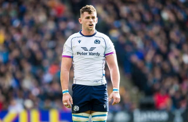 Edinburgh's Magnus Bradbury, pictured in action for Scotland against France, will transfer to Bristol Bears at the end of the season. (Photo by Ross Parker / SNS Group)