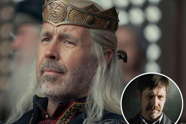 Paddy Considine, who plays King Viserys Targaryen, was also DS Andy Wainwright in Hot Fuzz - one of the two Andes who picked on Nicholas Angel. He's also performed in Peaky Blinders as the sinister Father John Hughes, and was journalist Simon Ross in The Bourne Ultimatum.
