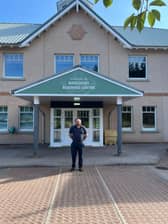 Operations Manager, Andrew Adamson outside of Aberdeenshire office.