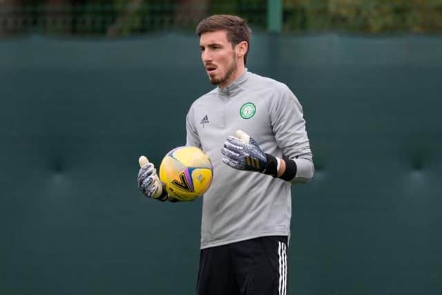 Vasilis Barkas during a Celtic training session. (Photo by Craig Foy / SNS Group)