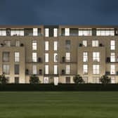 CGI image of the five-storey Waverley Park Apartments, which consists of 34 two-bedroom flats and three-bedroom penthouses and will be built in the heart of Shawlands, Glasgow.