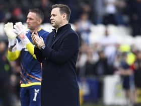Rangers manager Michael Beale applauds the fans after the 3-0 win over St Mirren.