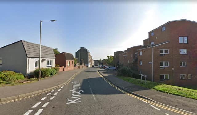 Kinghorne Road, Dundee, near where the robberies took place on Wednesday.