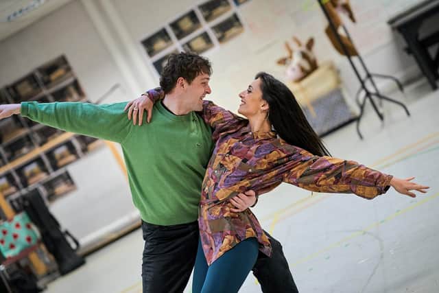 Robbie Scott and Blyth Jandoo in rehearsals for Gypsy at Pitlochry Festival Theatre PIC: Fraser Band