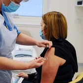 The First Minister announces the latest coronavirus figures today (Photo: Michael Gillen).