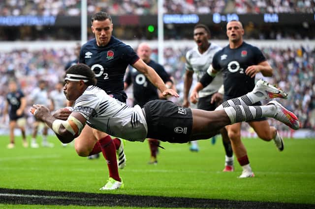 England have fallen to eighth in the world rankings following their surprise defeat by Fiji.