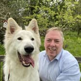 George Greer was inspired to come up with something news after a litter-strewn lochside walk with Swiss Shepherd, Noah