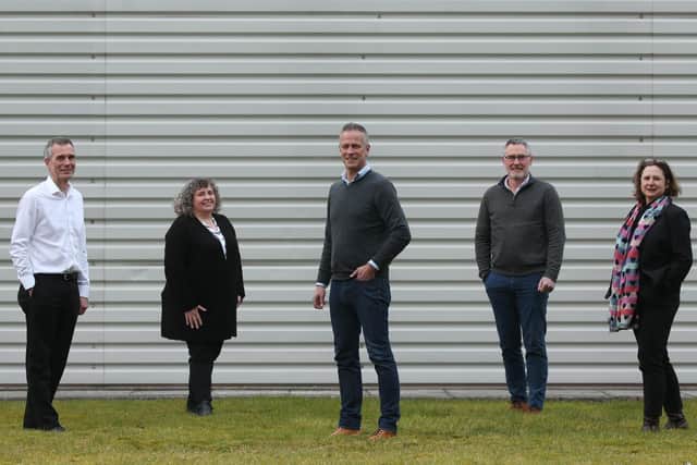 Kevin Smithson (operations director), Linda Brown (master biscuitier), Mark Chance (sales director), Simon Stoten (financial director), Lisa Mullen (technical manager). Picture: Stewart Attwood