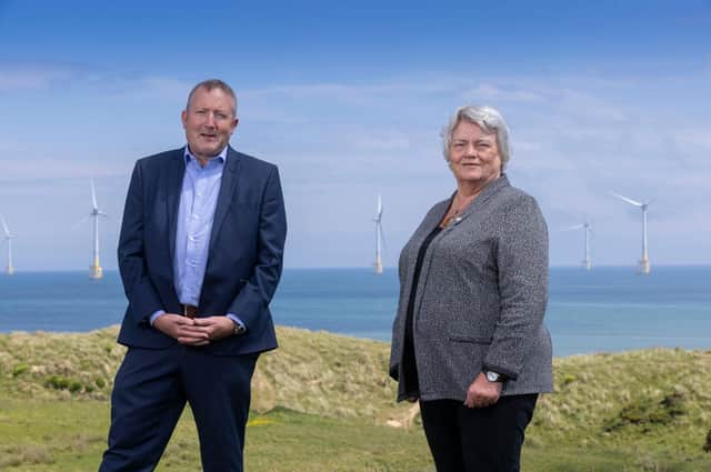 David Rodger, newly appointed chief executive of Aberdeen Renewable Energy Group, with Jean Morrison, chair of AREG. Picture: Newsline Media