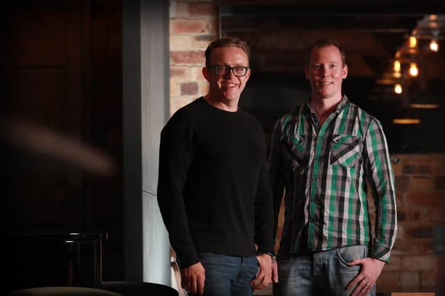 Zumo co-founders Nick Jones, left, and Paul Roach, right, have welcomed more than 25,000 users of the Zumo app since launching in June 2020. Picture: Stewart Attwood