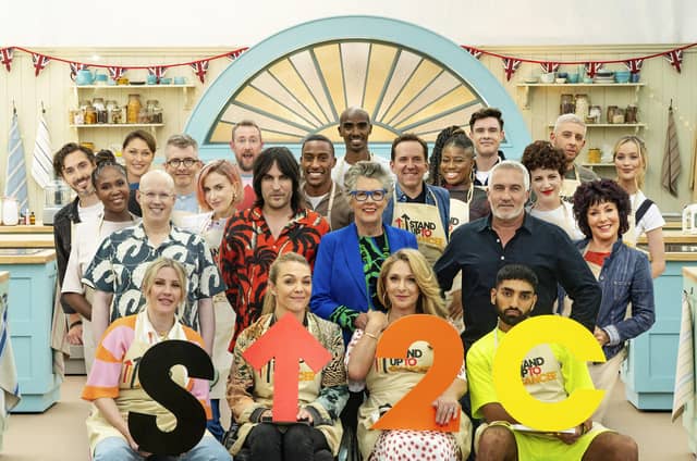 Matt Lucas, Noel Fielding, Prue Leith and Paul Hollywood are joined by a range of celebrity bakers. Photo: Channel 4/Love Productions/©Mark Bourdillon.