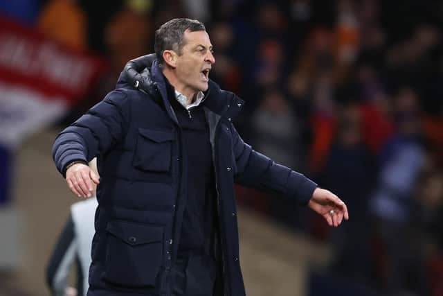 Hibs head coach Jack Ross on the touchline during the Premier Sports Cup semi-final win over Rangers (Photo by Alan Harvey / SNS Group)