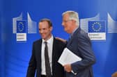 During the Brexit talks, Cabinet minister Dominic Raab threatened to end negotiations unless the EU gave way on one point, but backtracked when Michel Barnier called his bluff (Picture: John Thys/AFP via Getty Images)