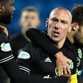 Scott Brown celebrates after scoring the opener in Celtic's 4-0 win over Kilmarnock. (Photo by Rob Casey / SNS Group)