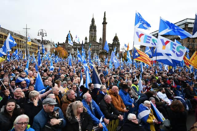 A pro-independence rally in Glasgow (Picture: John Devlin)