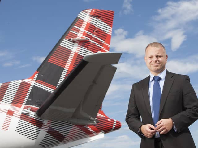 Loganair chief executive Jonathan Hinkles said the UK was out of step with other countries over VAT on pilot training. (Photo by Loganair)