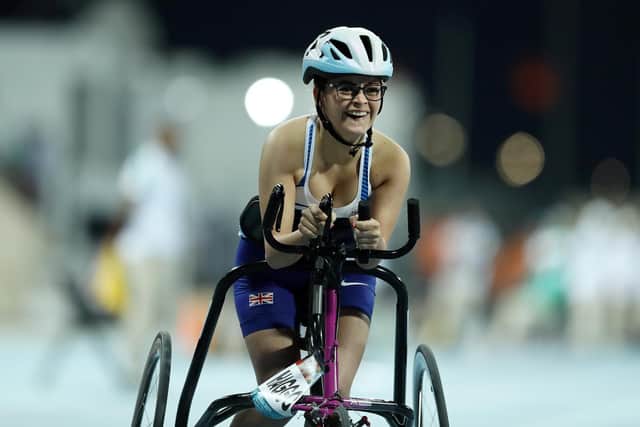 Kayleigh Haggo now competes in boccia but had a spell as a frame runner.