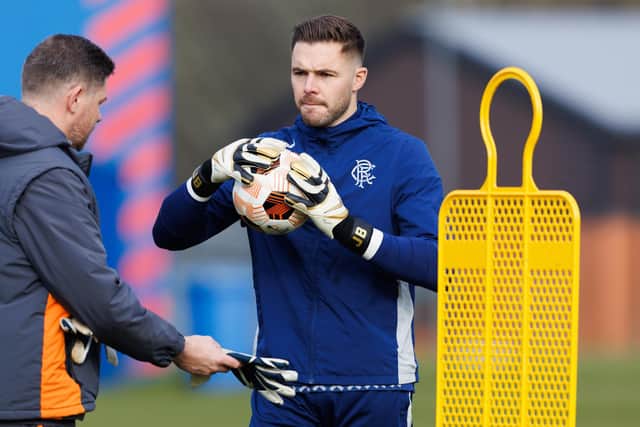 Jack Butland and Rangers take on Hibs today.