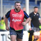 D'arcy Rae before an ECPR Challenge Cup between Edinburgh Rugby and Bath at DAM Health Stadium on April 16, 2022. (Photo by Ross MacDonald / SNS Group)