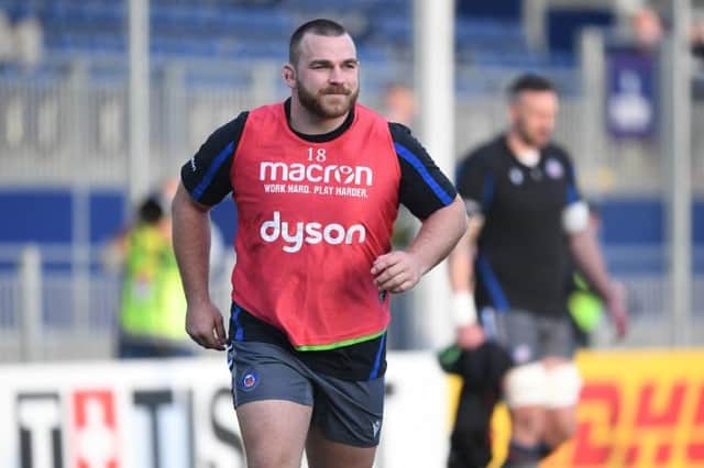 D'arcy Rae before an ECPR Challenge Cup between Edinburgh Rugby and Bath at DAM Health Stadium on April 16, 2022. (Photo by Ross MacDonald / SNS Group)