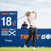 Charley Hull in action during the third round of Trust Golf Women's Scottish Open at Dumbarnie Links. Picture: Tristan Jones