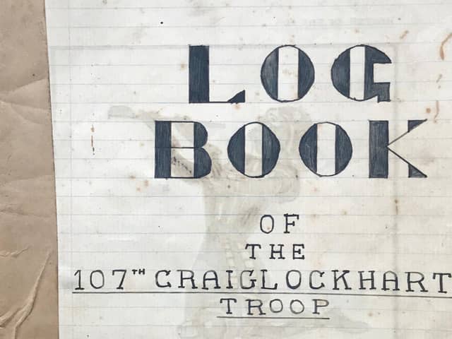 Pictures of extracts from the logbook
