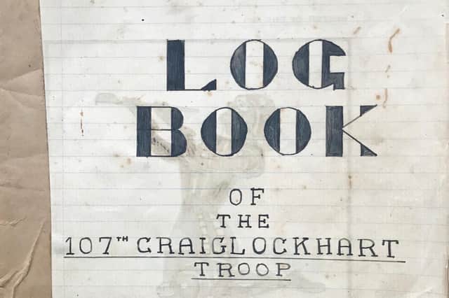 Pictures of extracts from the logbook