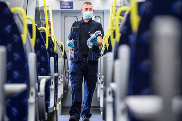 ScotRail staff will be wearing face masks to protect themselves and passengers. Pic: Getty