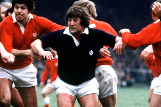 Ian McLauchlan in the thick of the action against Wales in 1979. Picture: Colorsport/Shutterstock