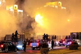 Protests took place on Sunday night on the streets of Minsk.