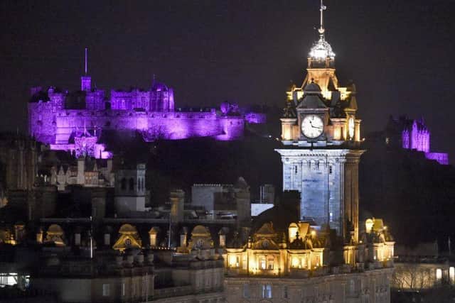 Edinburgh Castle is among the many landmarks across Scotland will be lit up purple to help raise awareness of epilepsy for Purple Day on Friday ,26 March.
