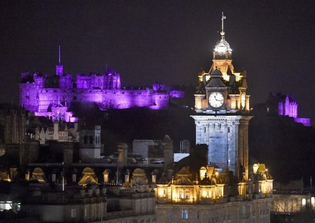 Edinburgh Castle is among the many landmarks across Scotland will be lit up purple to help raise awareness of epilepsy for Purple Day on Friday ,26 March.